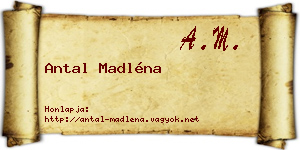 Antal Madléna névjegykártya